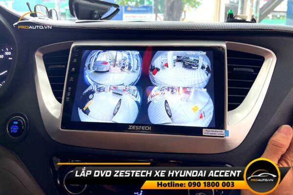 Lắp dvd zestech xe hyundai accent