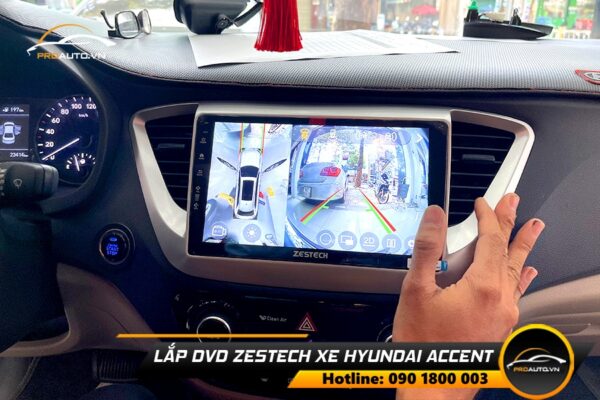 Lắp dvd zestech xe hyundai accent