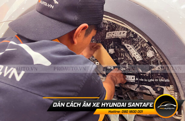 Cách âm chống ồn xe hyundai santafe