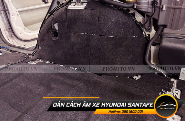 Cách âm chống ồn xe hyundai santafe