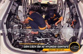 Cách âm chống ồn xe hyundai santafe