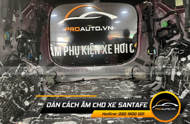 Cách âm chống ồn xe hyundai santafe