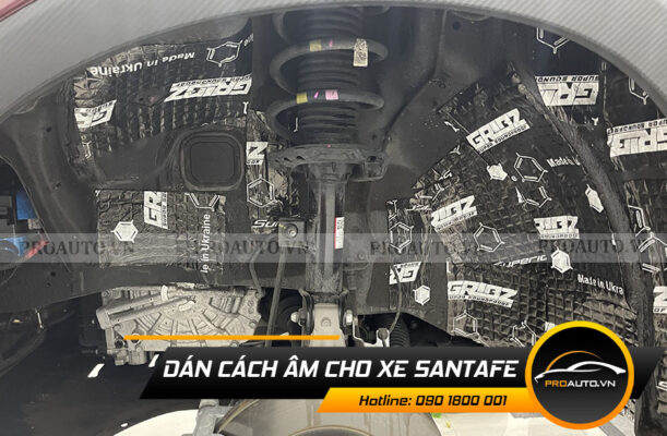 Cách âm chống ồn xe hyundai santafe